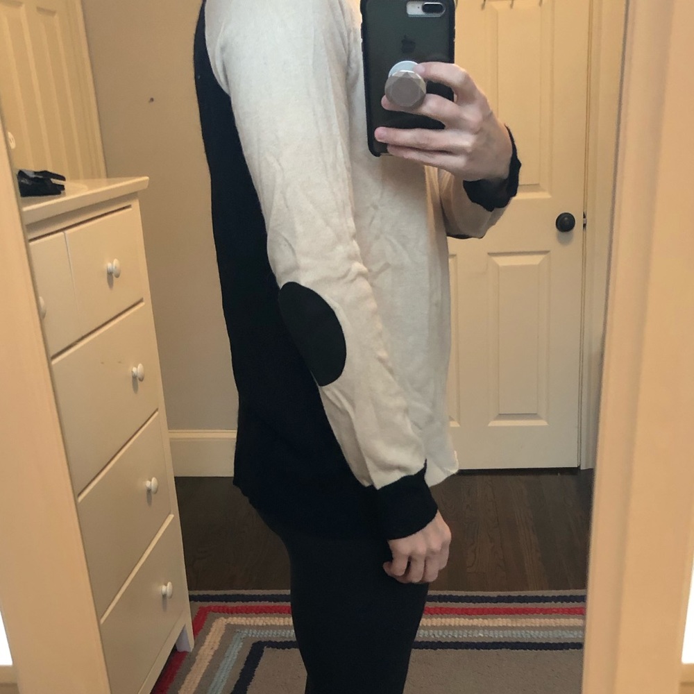 J.Crew Color Block Sweater With Buttons - image 2